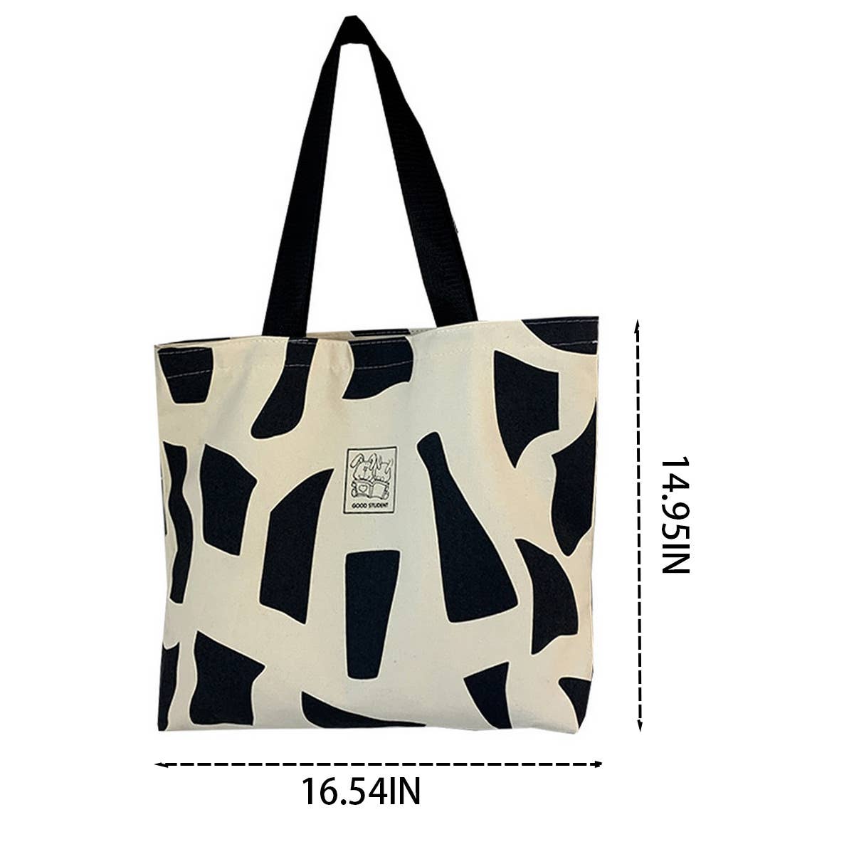 Tote Bags Canvas With Color Block Stitching_Cwab2041