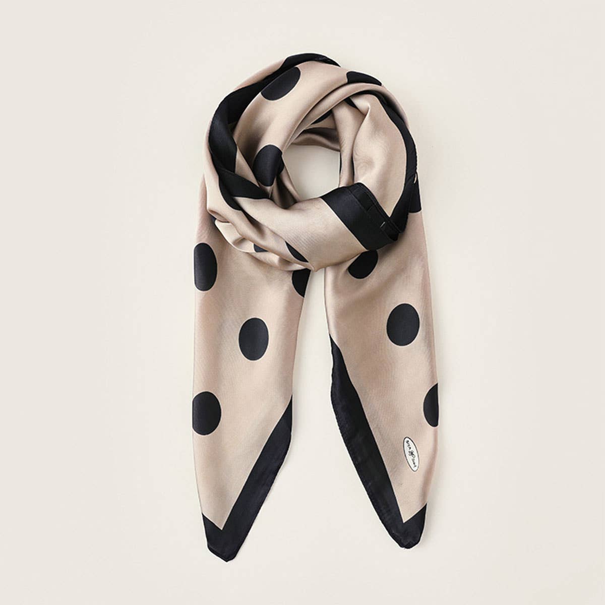 Womens 35" Polka Dot Silky Wrap Neck Scarf