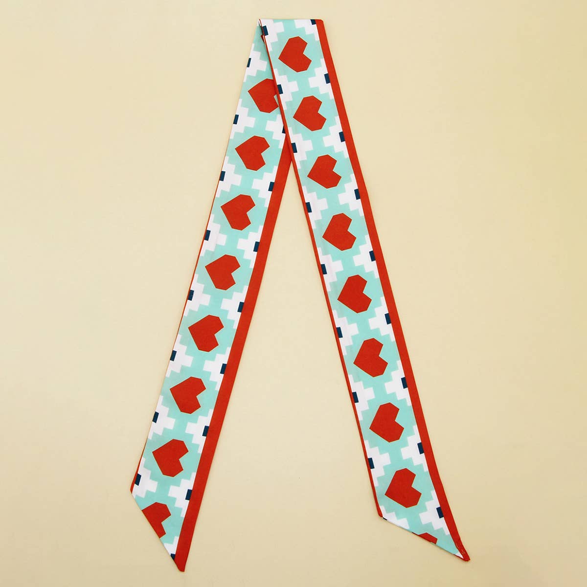 SKINNY FLORAL LETTER SCARF FOR HAIR OR GIFT WRAP_CWASC0083