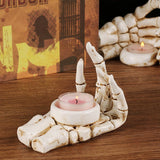 SCARY SKULL HAND RESIN CANDLE HOLDER DECOR_CWMM9862