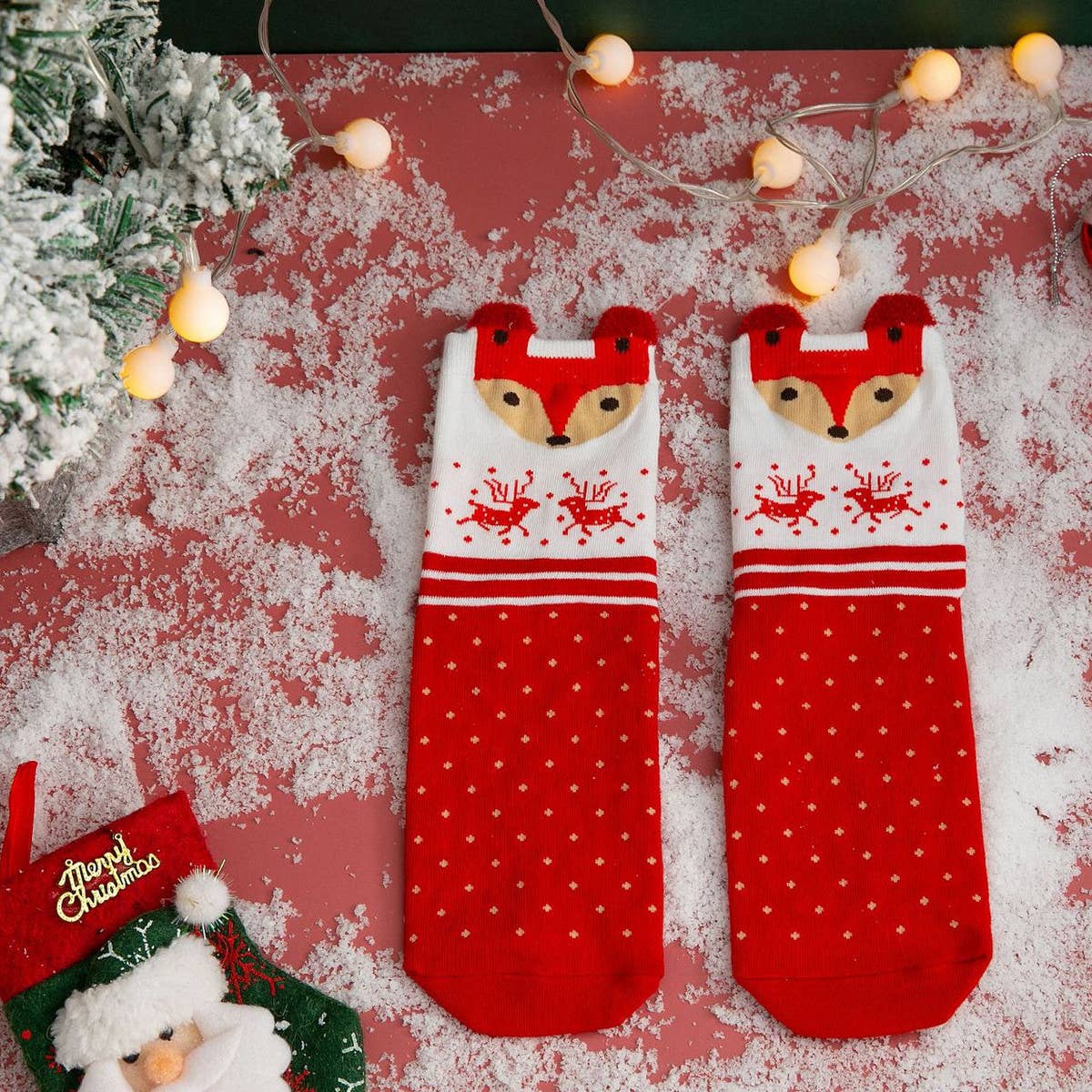 CHRISTMAS SOCKS ELK OLD MAN SOCKS_CWMS0625