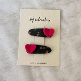 Plaid Bb Clip Rhinestone Hairpin Set Of Two_Cwaha07907