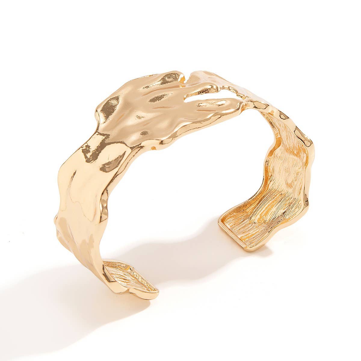 Wrinkled Metal Irregul Vintage Necklace Set_Cwmm3249