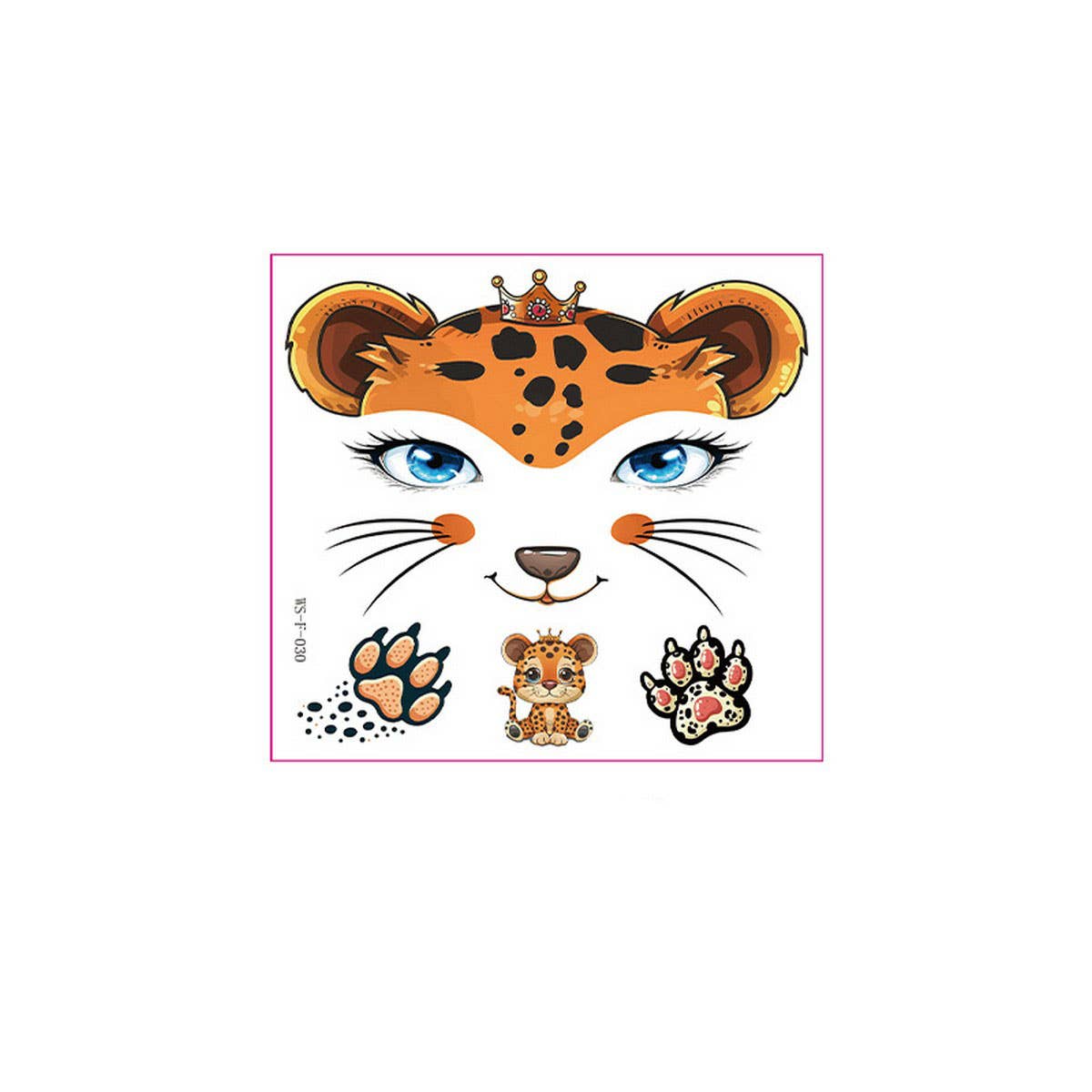 KIDS CHRISTMAS UNICORN PANDA FACE TATTOOS_CWMM8256