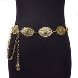 SUMMER FASHIONABLE OVAL BUCKLE WAIST CHAIN_CWABE0487