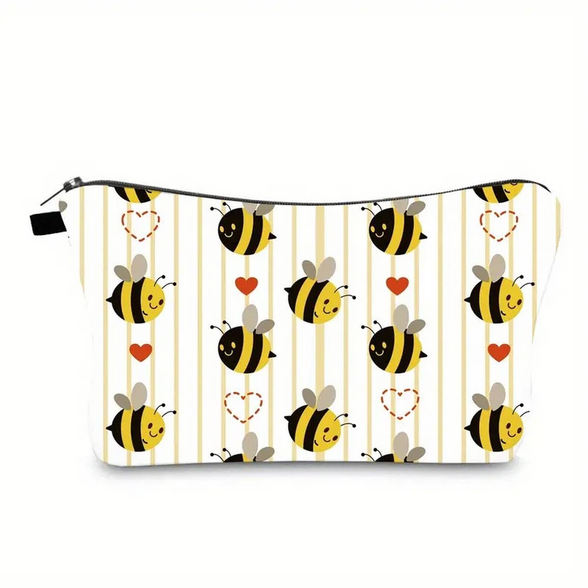BEE PATTERN DOUBLE SIDED PRINTED COSMETIC BAG_CWAB2258