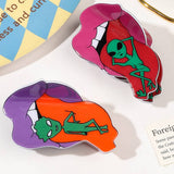 HALLOWEEN ALIEN ACRYLIC HAIR CLAW SPOOKY CLIP_CWAHA1633