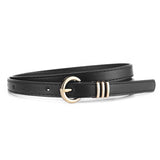 Vintage Leather Skinny Womens Belt