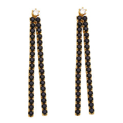 MINIMALIST COLORED DIAMOND TASSEL EARRINGS_CWAJE1022