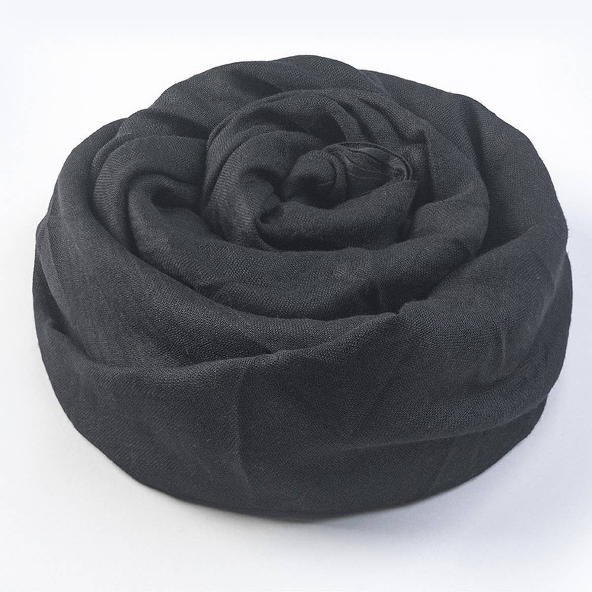 SOLID COTTON LINEN SCARF FOR WOMEN SUMMER SUN PROT_CWASC1451