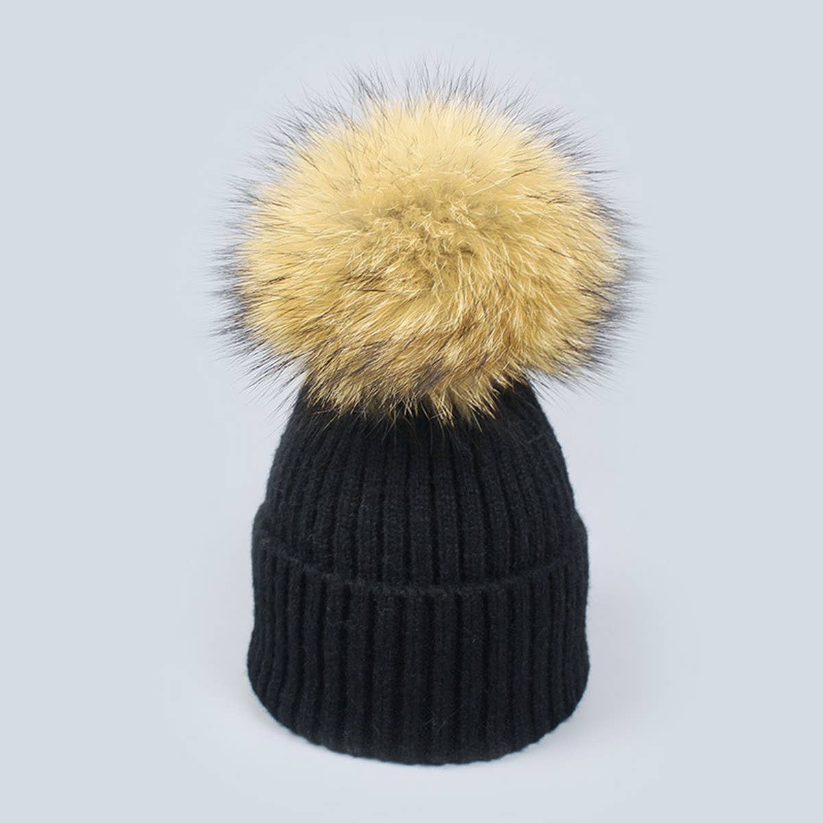 Autumn Winter Knit Pom Beanie Hat_Cwah05027
