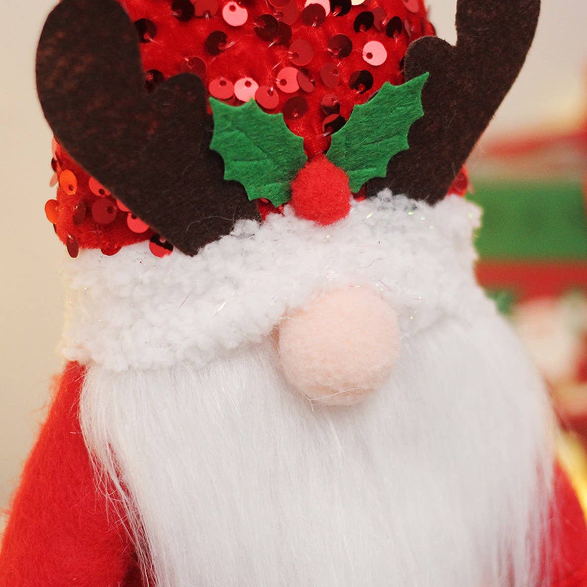 SEQUIN CUTE FACELESS REINDEER RUDOLF PLUSH TOY_CWAJE05384