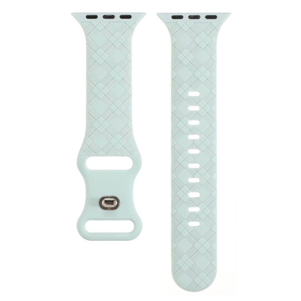 APPLE WATCH9 1 ENGRAVED CHECKERED SILICONE STRAP_CWWW0052