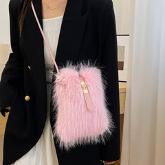 Winter Faux Fur Shoulder Crossbody Plush Bag_Cuab00740