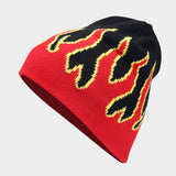 FASHION FLAME JACQUARD KNITTED HAT_CWAH1615