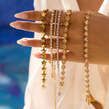 18K GOLD STAR BRACELET STAINLESS STEEL SHINE_CWAJE4666