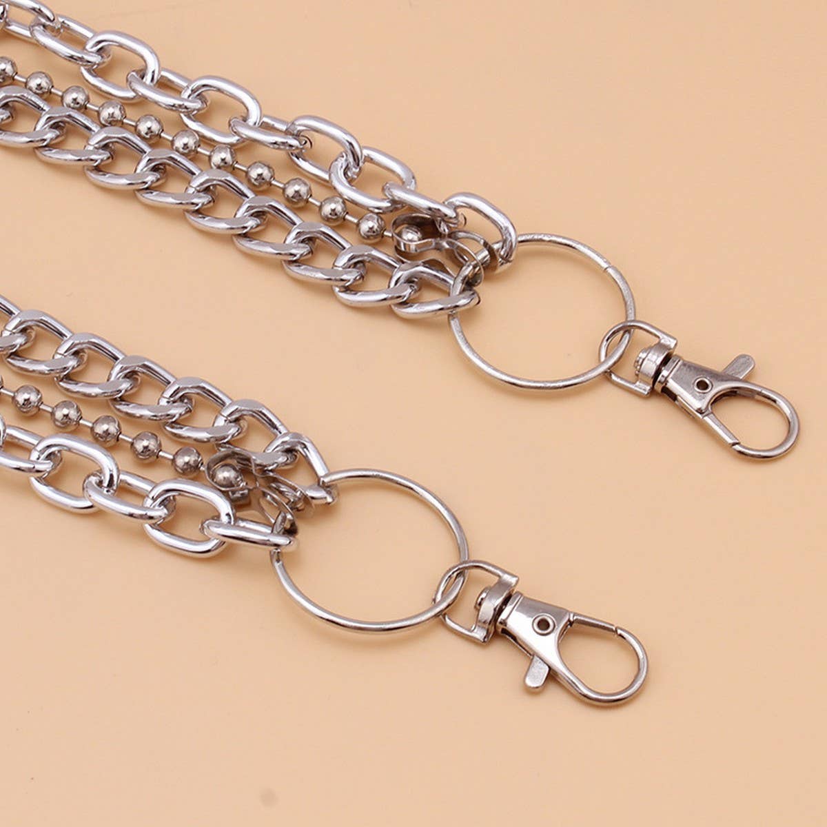 MINIMALIST RETRO HIP HOP PANTS CHAIN_CWMM0671