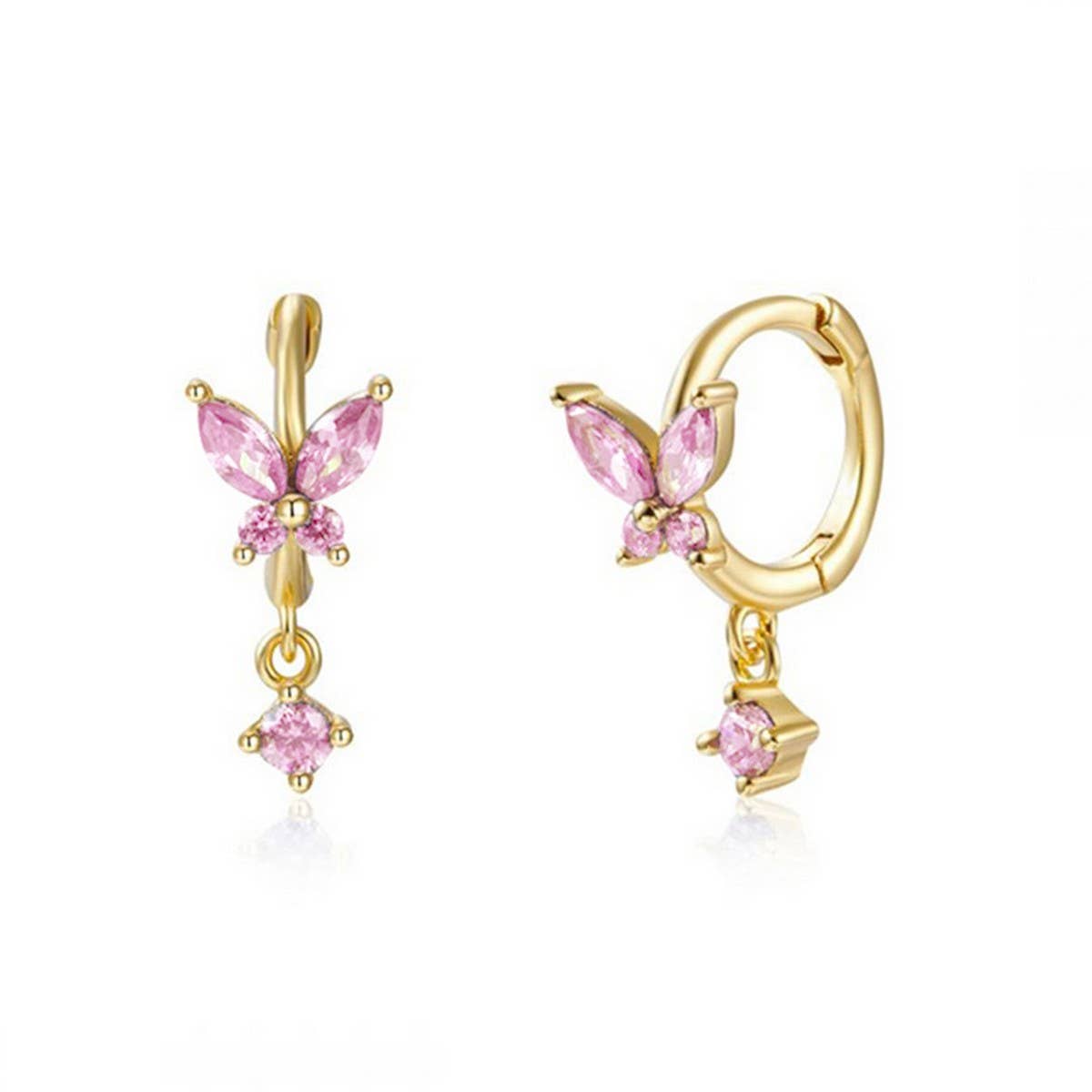 MULTICOLOR BUTTERFLY SIMPLE TEMPERAMENT EARRINGS_CWAJE1721