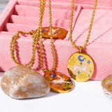 NEW HANDMADE RABBIT ELEMENT PAINTED NECKLACE_CWAJE1584