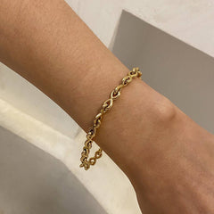 MINIMALIST PLAIN CHAIN BRACELET IN TITANIUM STEEL_CWAJE4874