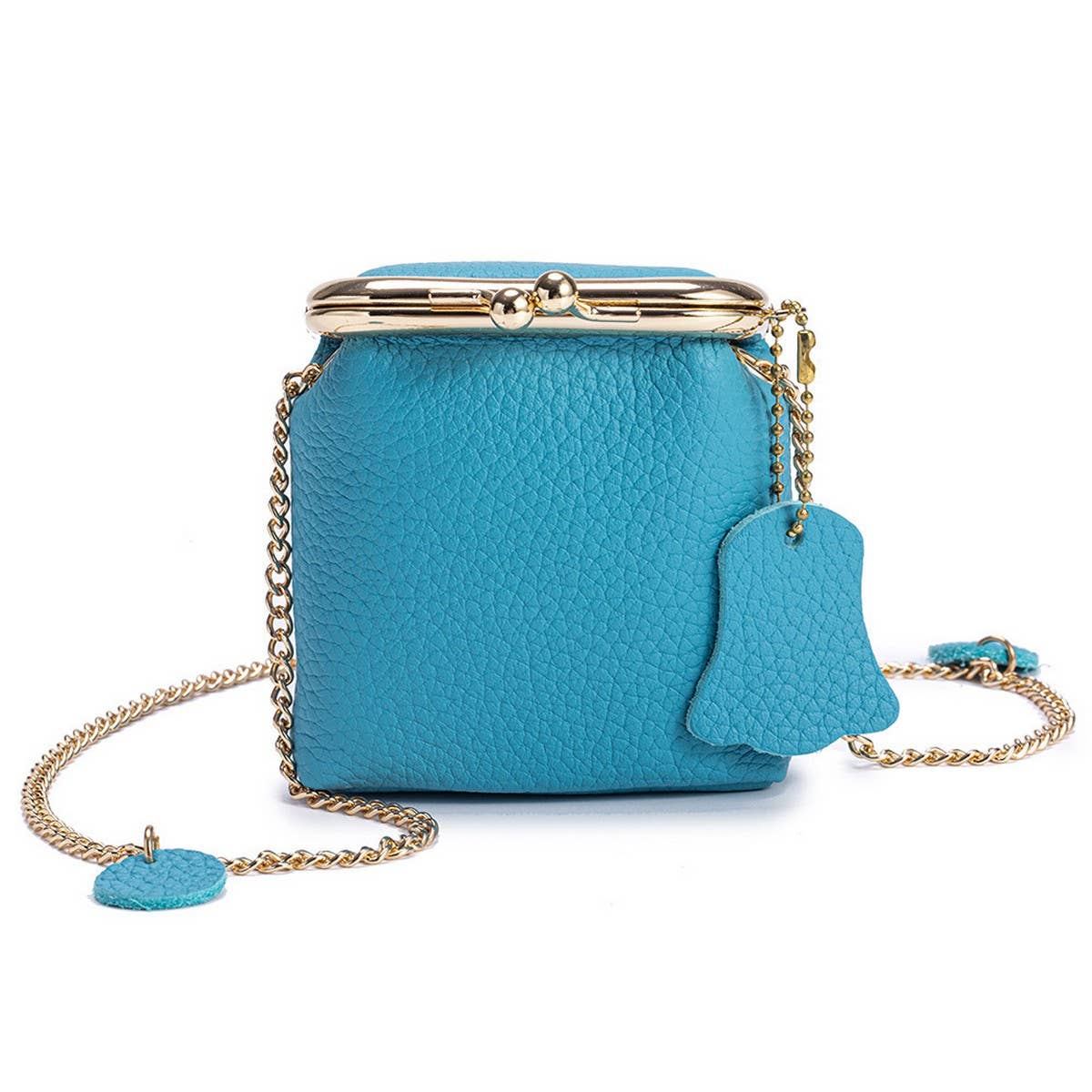 MINI LEATHER CHAIN BAG CUTE MULTI USE POUCH_CUAB00390