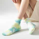 Tie-Dyed Love Embroidery Sports Socks_Cwms0247