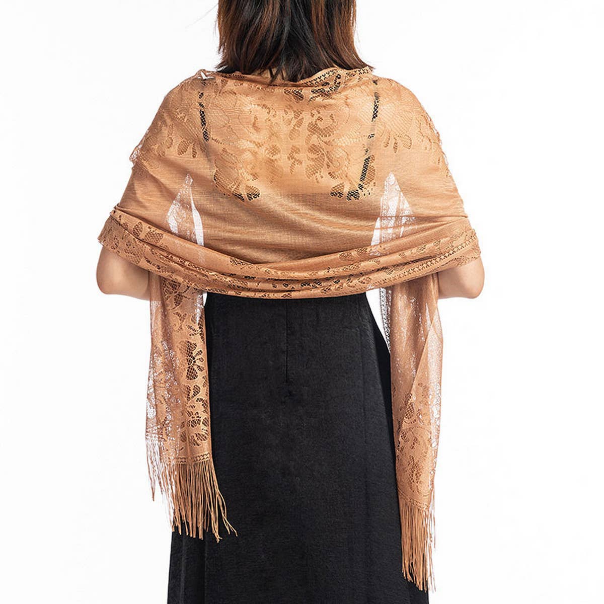 FASHIONABLE EVENING HOLLOW LACE SHAWL_CWASC1072