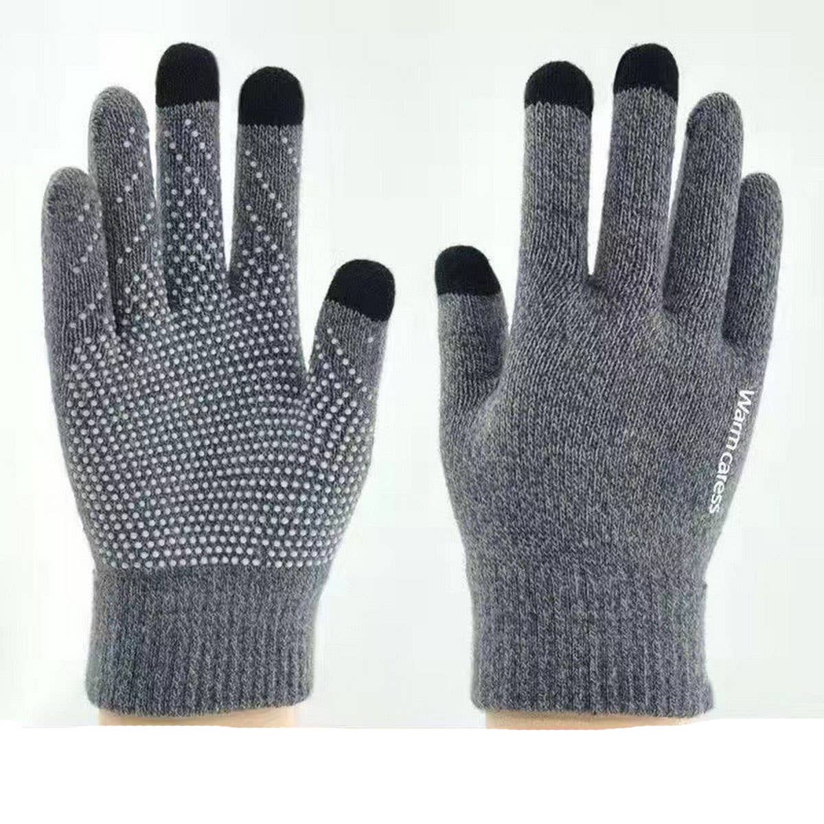 NON SLIP STUDENT KNITTED WOOL TOUCH SCREEN GLOVES_CWAG0193