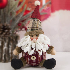 CHRISTMAS DECORATION PLAID FABRIC ORNAMENTS_CWMM2757