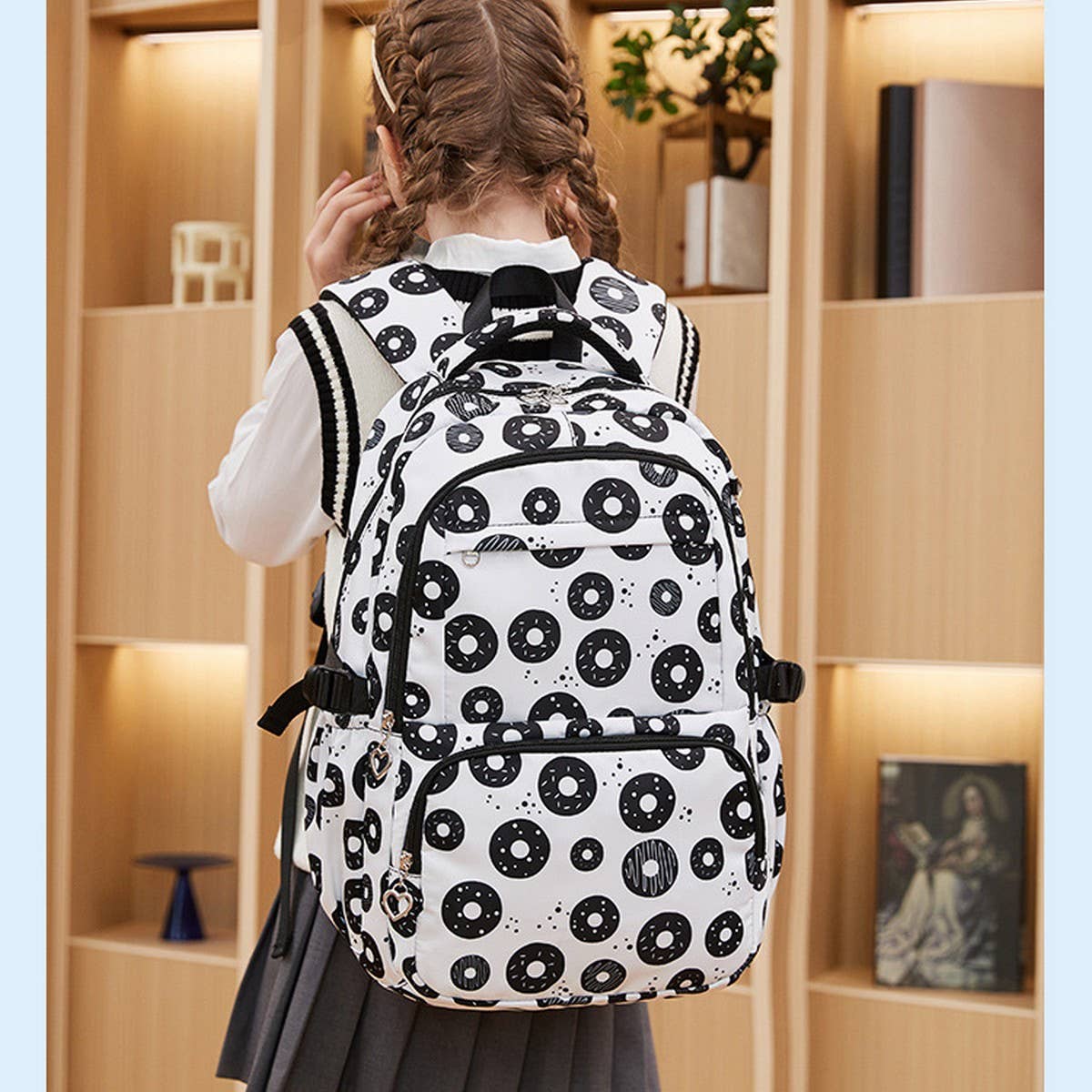 BACKPACKS FOR SCHOOL DONUT 3 PIECE NYLON SET_CWAB5467