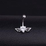 ANGEL WINGS HYPOALLERGENIC BELLY PIERCING RING_CWMM9233