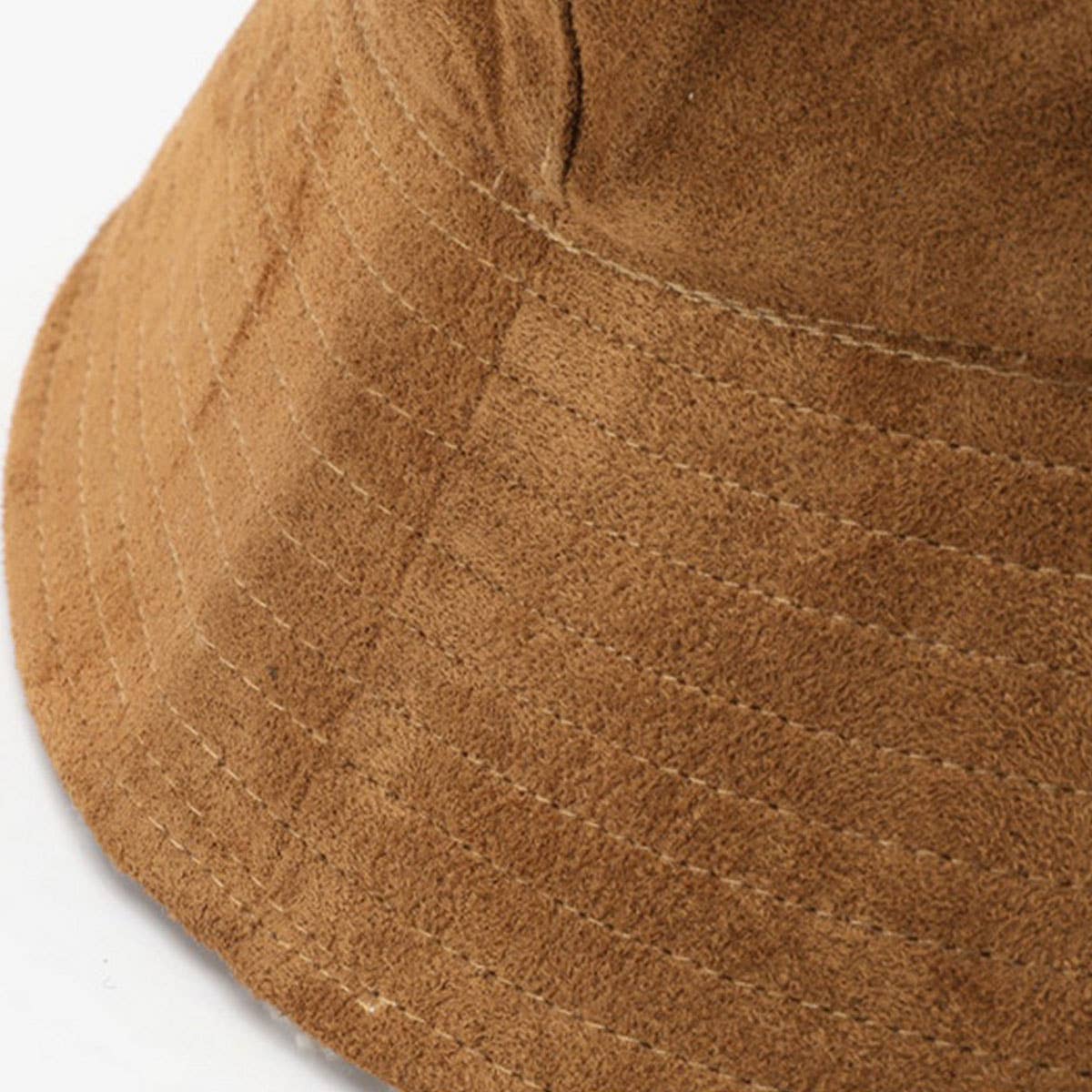 SOLID COLOR CHICKEN SKIN VELVET BUCKET HAT OUTDOOR_CWAH2175