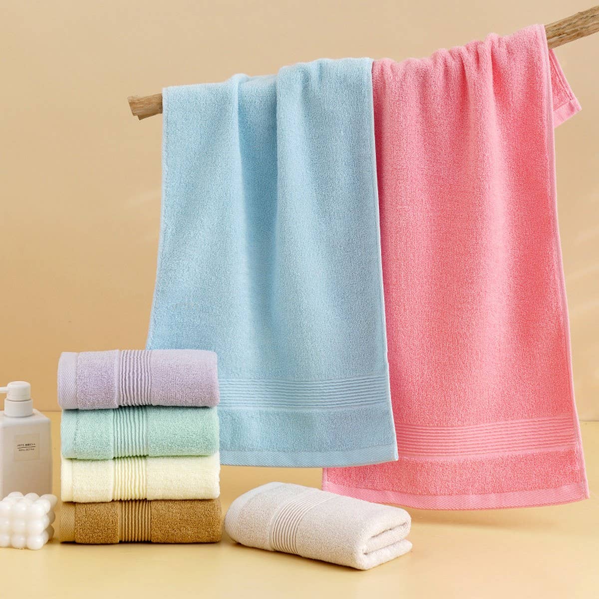 HOUSEHOLD SOLID COLOR THIN SOFT COTTON TOWEL_CWMM2313