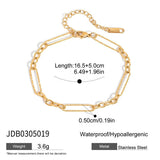 CLASSIC 18K GOLD MATTE FLAT CHAIN BRACELET_CWAJE4825