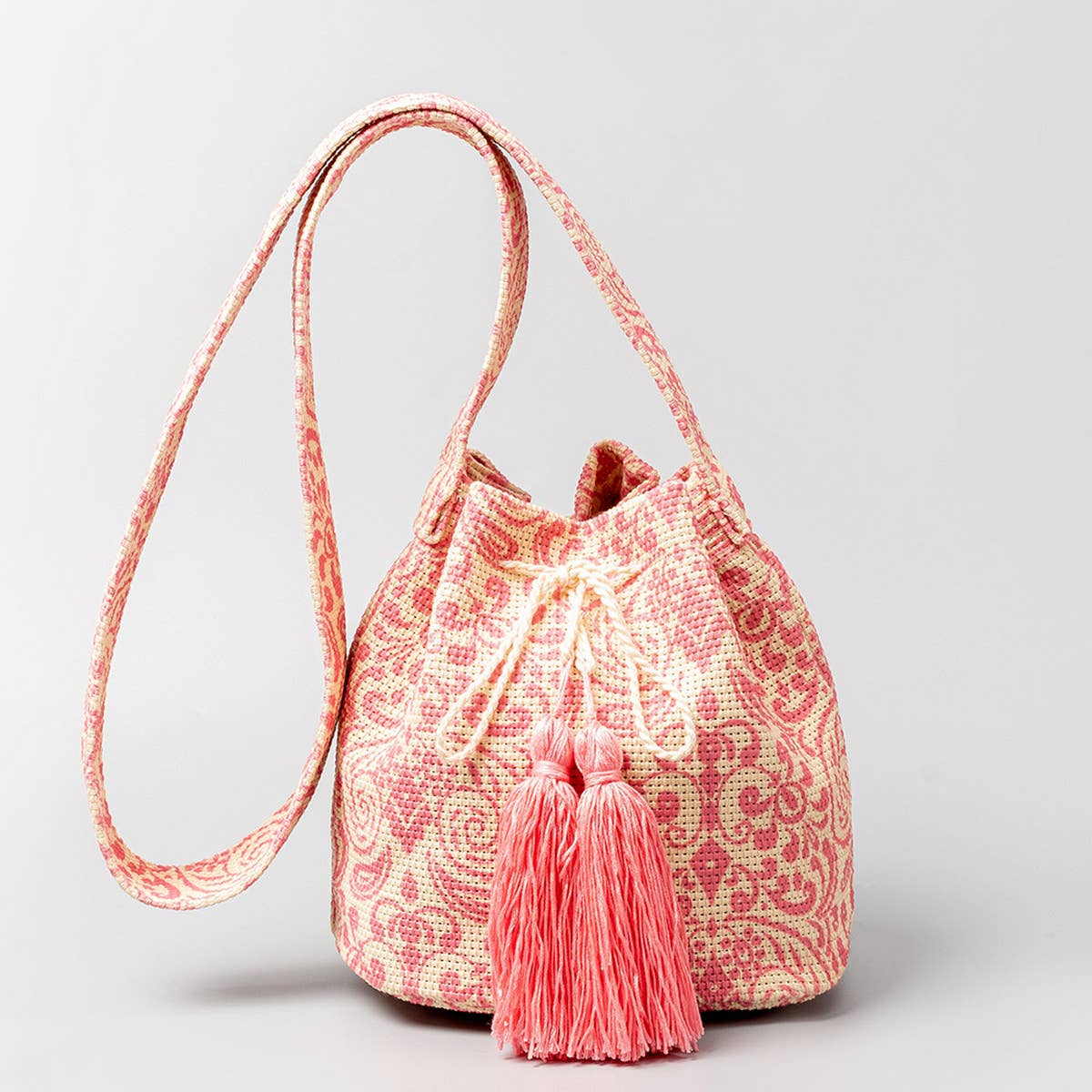 BOHEMIAN PRINT BUCKET BAG SHOULDER BAG_CWAB1995