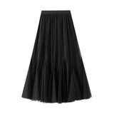 Vintage Tulle A-Line Flared Fishtail Skirt_Cwbms0372