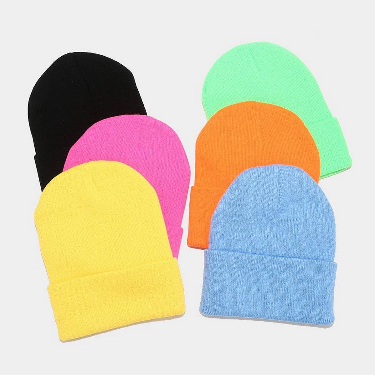 SOLID COLOR KNITTED HAT WITH CUFFS_CWAH1578