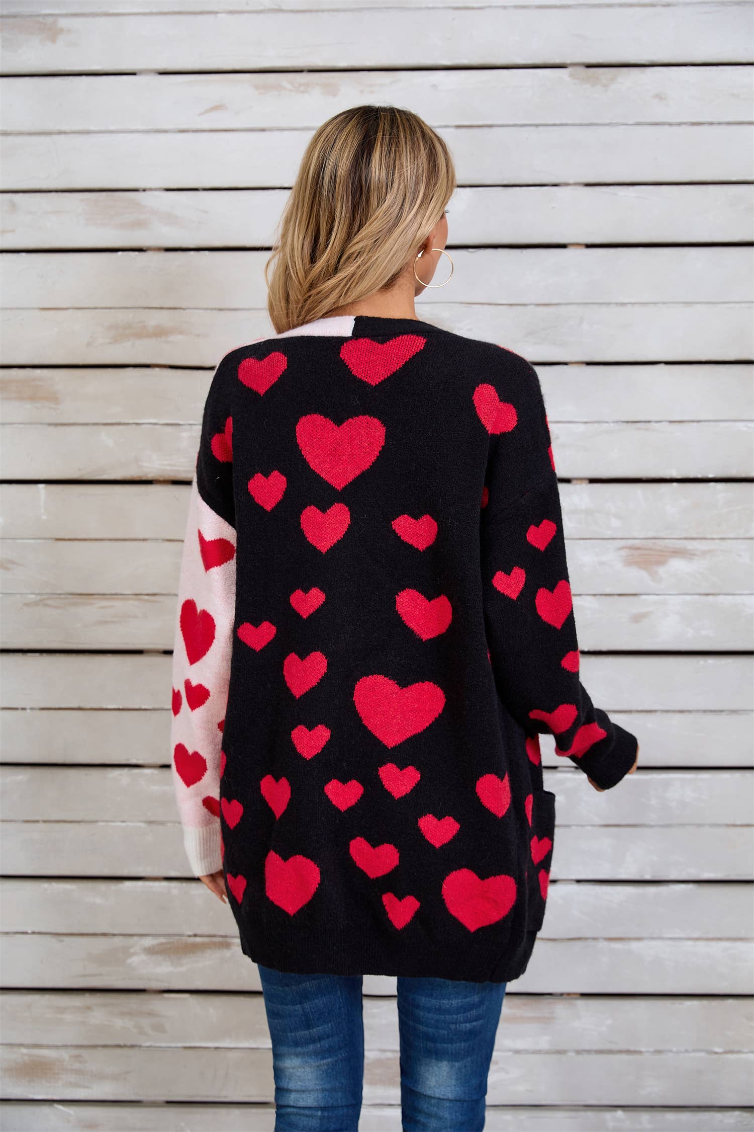 Valentines Day Long Cardigan Love Sweater