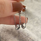 GEOMETRIC SPIRAL TWIST PENDANT TASSEL EARRINGS_CWAJE3131