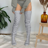 AUTUMN AND WINTER HOLLOW OVER THE KNEE SOCKS_CWMS0847