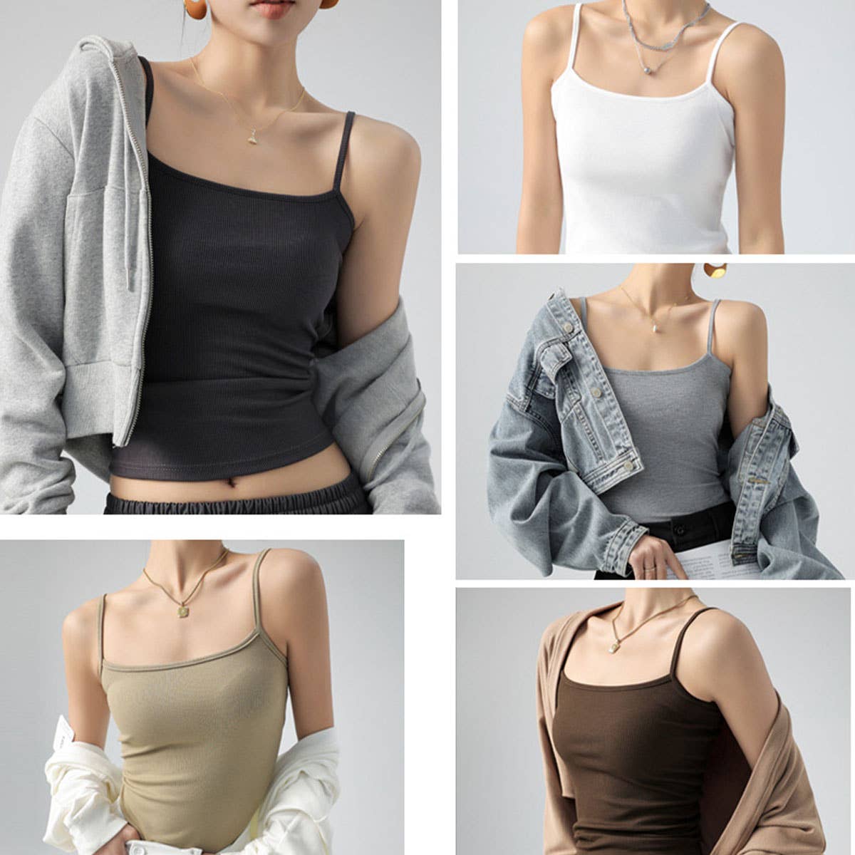 ESSENTIAL BASIC RIBBED CAMISOLE TOP IN 7 COLORS_CWTTK0794