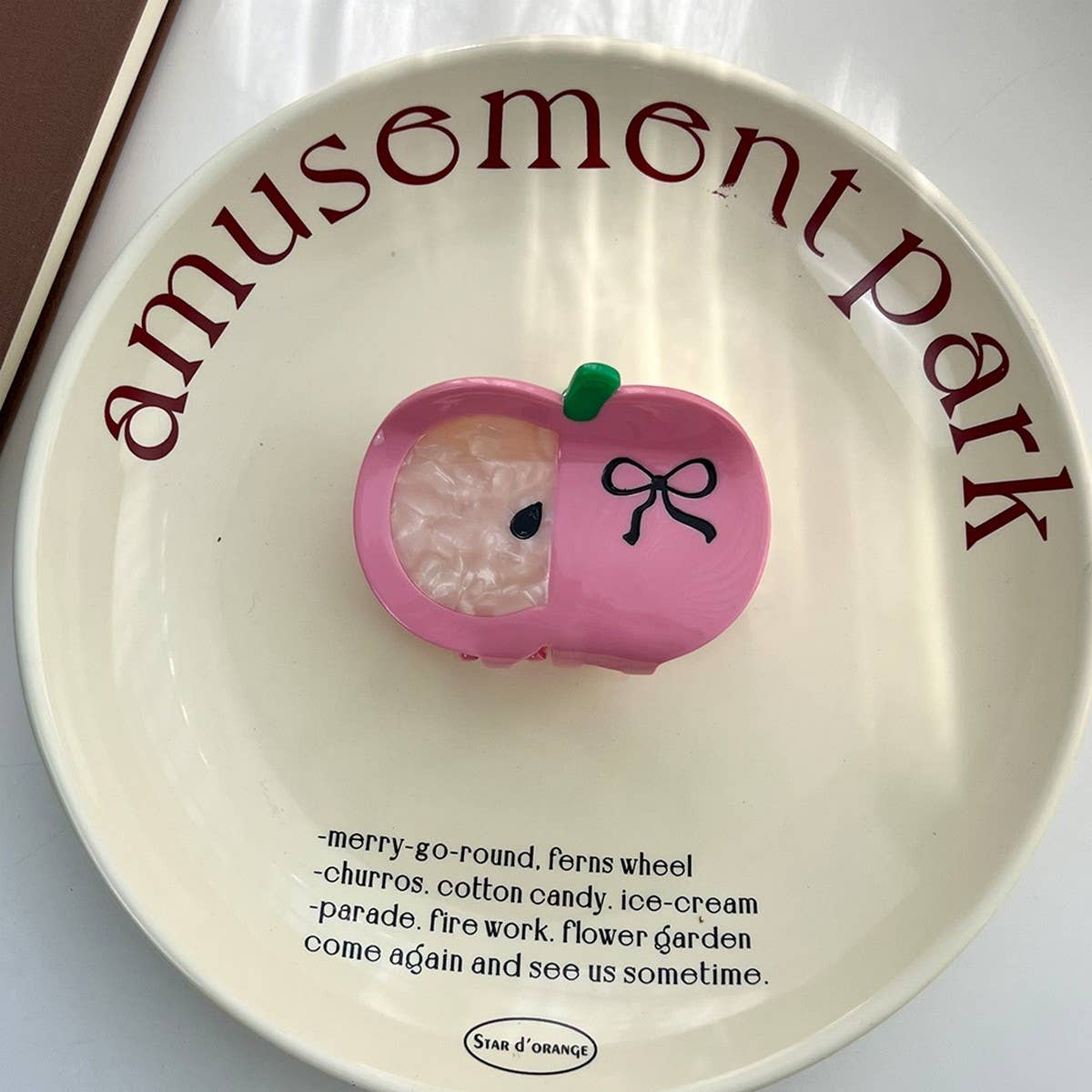 SWEET FRUIT CLAW CLIP CARROT APPLE PEAR HAIRPIN_CWAHA5909