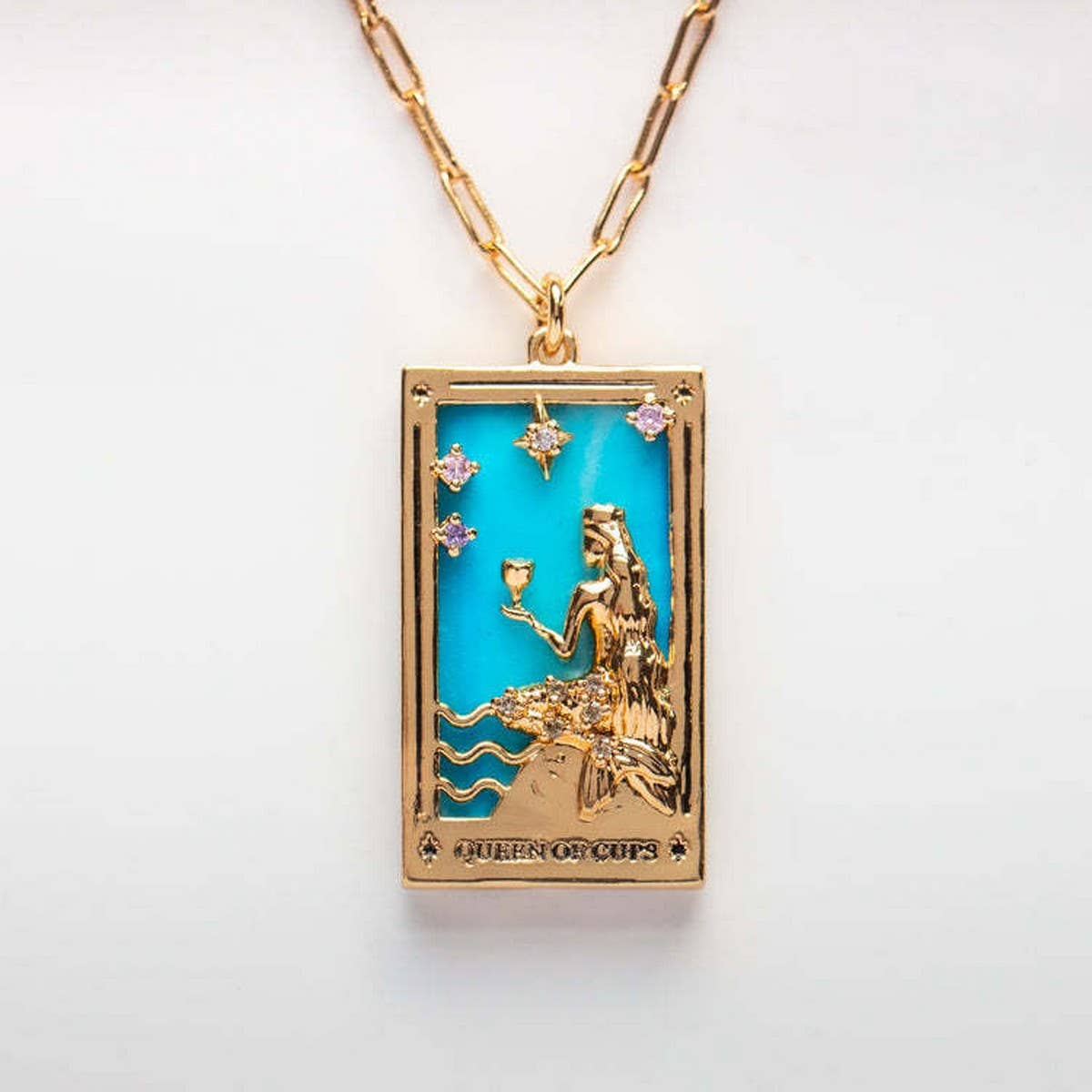 Womens Personalized Vintage Tarot Necklace_Cwmm3786