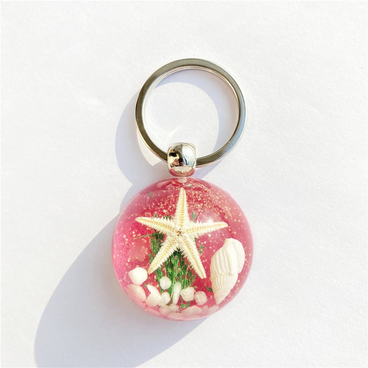 NEW CARTOON STARFISH AMBER KEYCHAIN PENDANT_CWMM3696