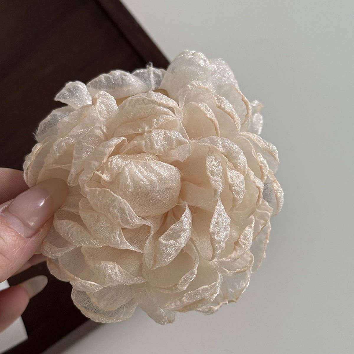 New Super Fairy Gauze Rose Flower Clip_Cwaha4685