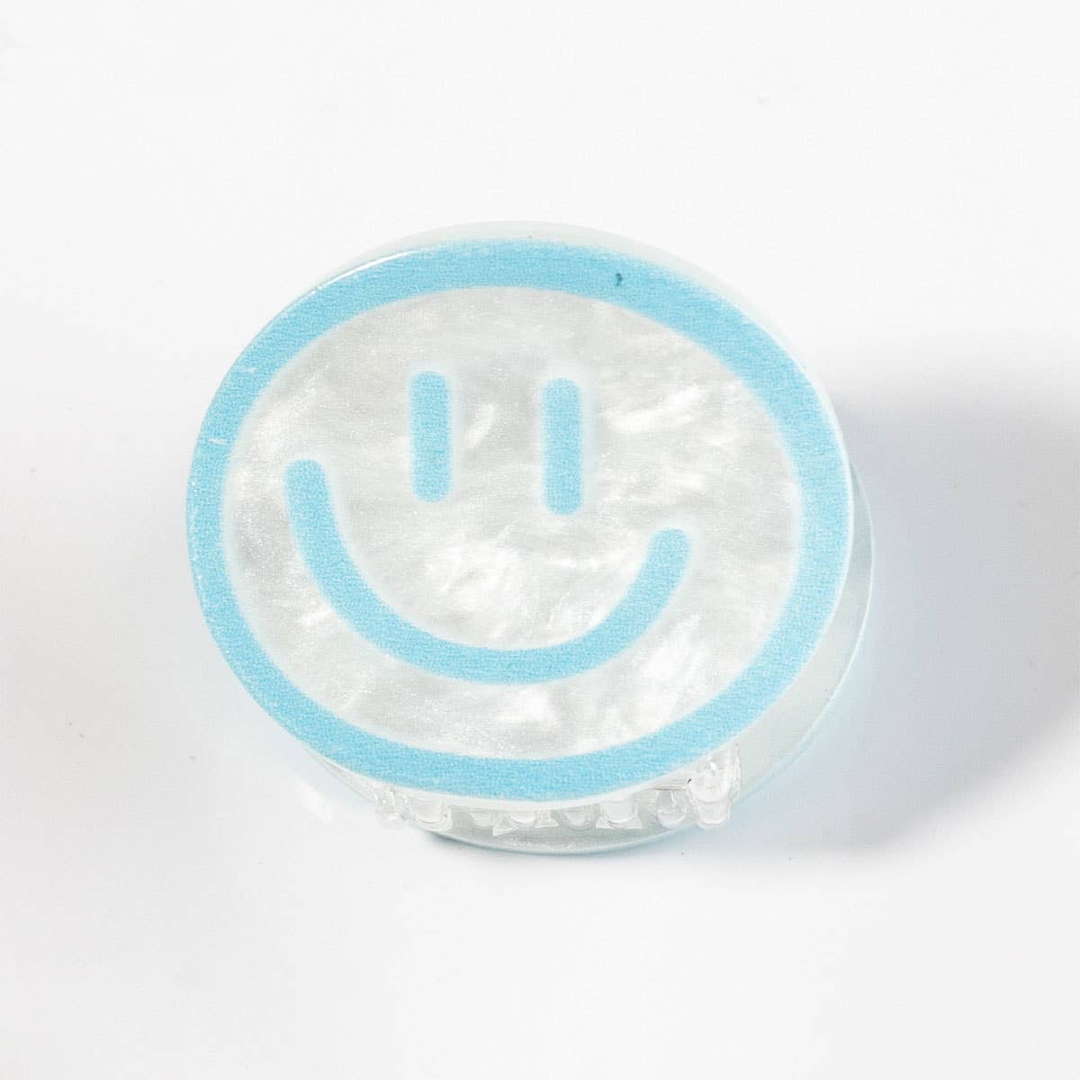 ACRYLIC SMILEY FACE HAIR CLAW CUTE BACK CLIP_CWAHA0285