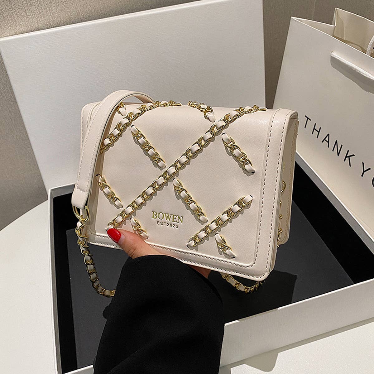 Women Braided Chain Crossbody Bag_Cwab1558