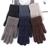 Winter Men'S Touch Screen Jacquard Knitted Gloves_Cwag0229
