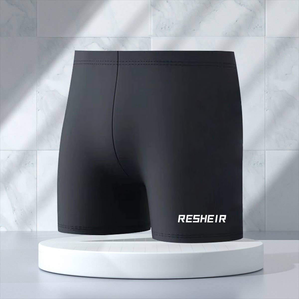 MENS HIGH WAIST QUICK DRY SWIM TRUNKS PLUS SIZE_CWMM6765