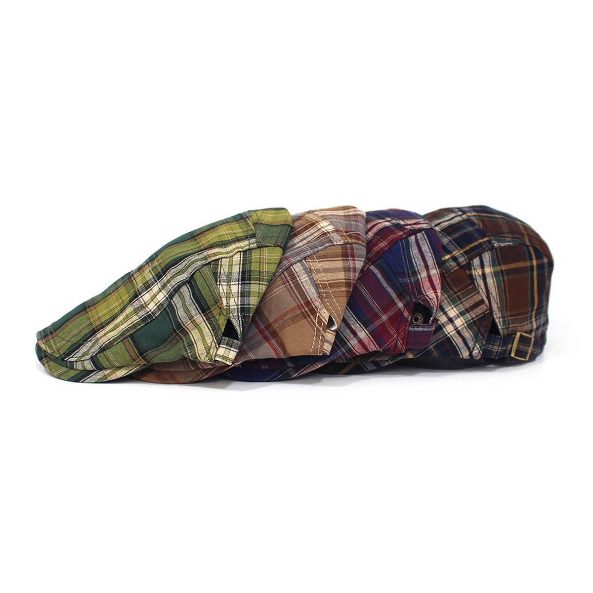 ADJUSTABLE CASUAL PLAID BERET_CWAB2924
